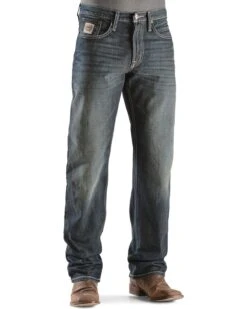 Cinch White Label Relaxed Fit Mid Rise Jeans Dark Stonewash -Gates Shop 010C63 L7 P2