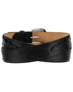 Tony Lama Men's Ostrich Print Leather Belt - Reg & Big -Gates Shop 120767 7018 P2