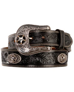 Justin Men's Ranch Star Concho Belt