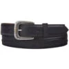Lucchese Men's Black Calf Leather Seville Stitch Belt