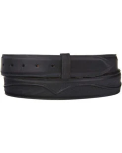 Lucchese Men's Black Calf Leather Seville Stitch Belt -Gates Shop 120V98 89 P2