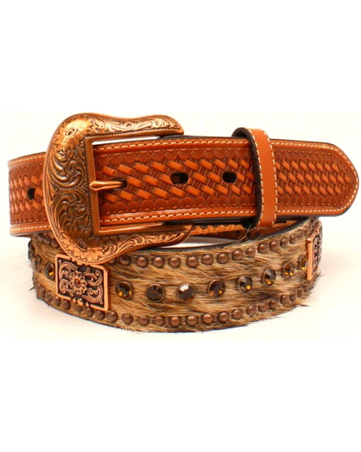 Nocona Men's Square Conchos Western Belt -Gates Shop 2000218522 280 P1