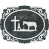 Montana Silversmiths Men's Gunmetal Christian Cowboy Buckle -Gates Shop 2000220376 040 P1