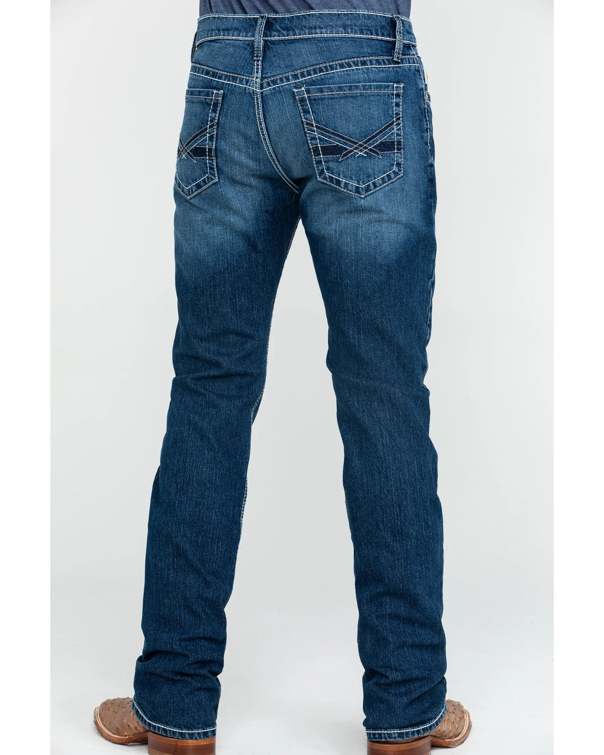 Cinch Men's Ian Medium Stone Wash Slim Boot Jeans 3 Cinch Men's Ian Medium Stone Wash Slim Boot Jeans