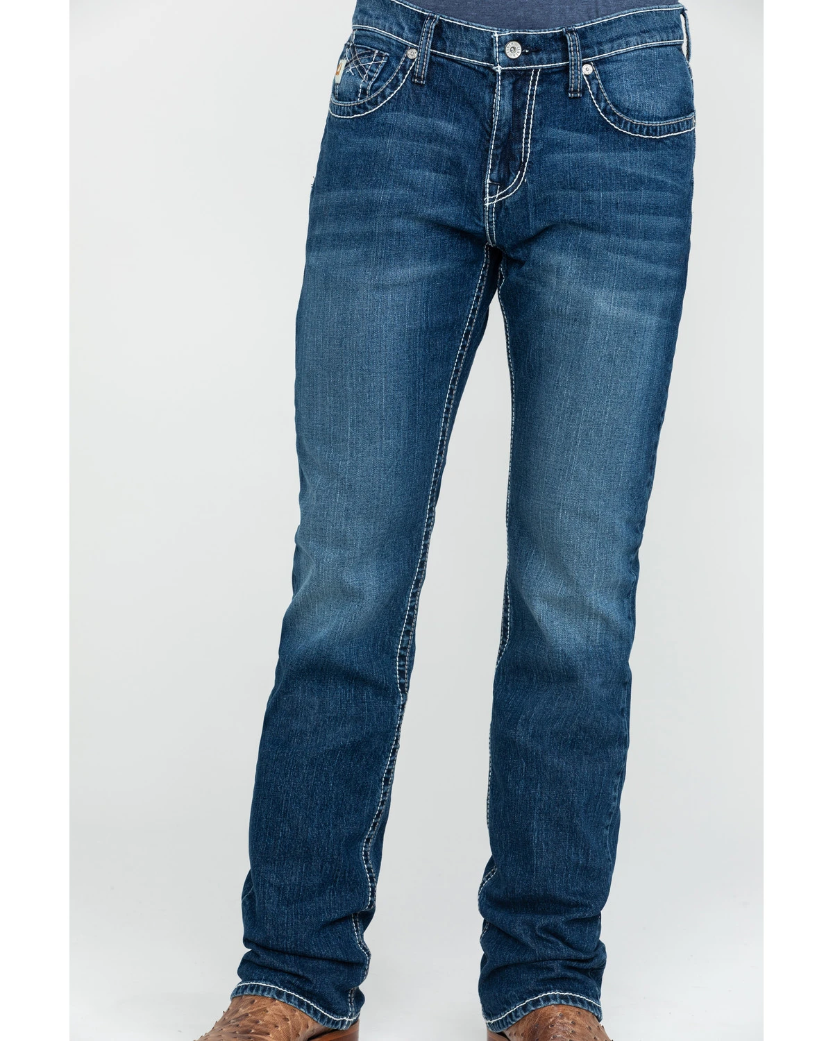 Cinch Men's Ian Medium Stone Wash Slim Boot Jeans 4 Cinch Men's Ian Medium Stone Wash Slim Boot Jeans - Image 2