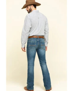 Cody James Men's Hawken Medium Wash Crosshatch Stretch Slim Bootcut Jeans -Gates Shop 2000295742 400 P5
