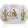 Montana Silversmiths Men's Desert Joy Cactus Ranch Rodeo Bucking Horse Buckle