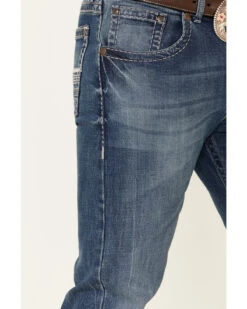Rock 47 By Wrangler Men's Melody Medium Wash Stretch Slim Bootcut Jeans -Gates Shop 2000342099 400 P4