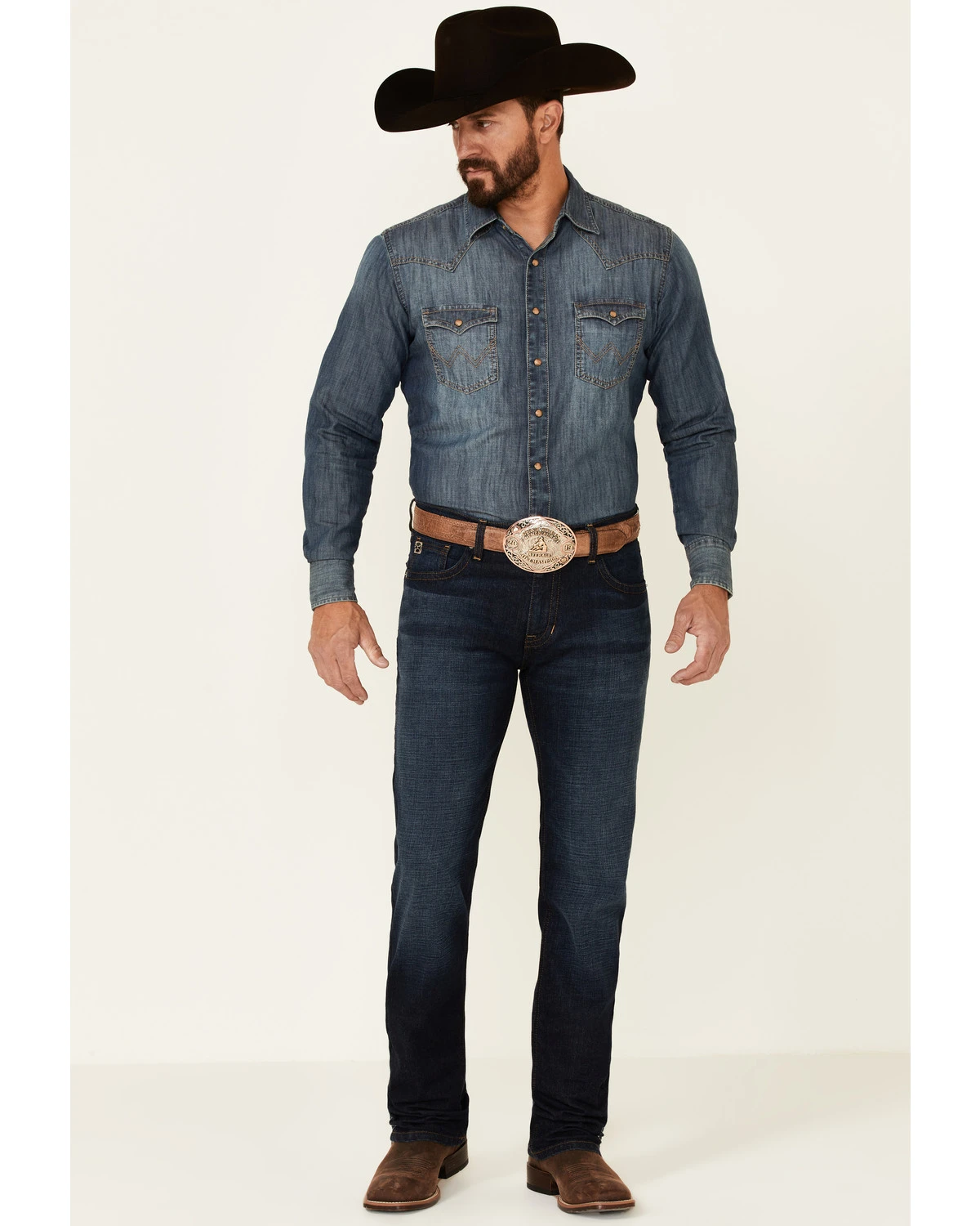 Rock & Roll Denim Men's Hooey Dark Wash Reflex Revolver Slim Straight Jeans 5 Rock & Roll Denim Men's Hooey Dark Wash Reflex Revolver Slim Straight Jeans - Image 3