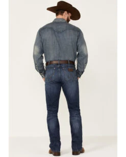 Wrangler Retro Men's Coast Dark Wash Stretch Slim Bootcut Jeans - Long -Gates Shop 2000346854 400 P3