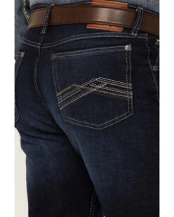 Wrangler 20X Men's Azure Vintage Dark Wash Stretch Slim Bootcut Jeans -Gates Shop 2000346865 400 P4