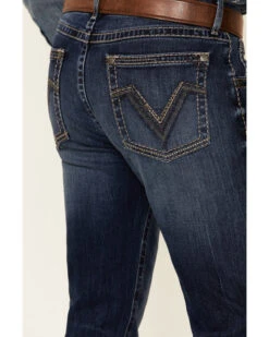 Rock 47 By Wrangler Men's Horizon Dark Wash Stretch Slim Bootcut Jeans -Gates Shop 2000350738 400 P4