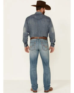 Rock 47 By Wrangler Men's Cochran Medium Wash Stretch Slim Straight Jeans -Gates Shop 2000350739 400 P3
