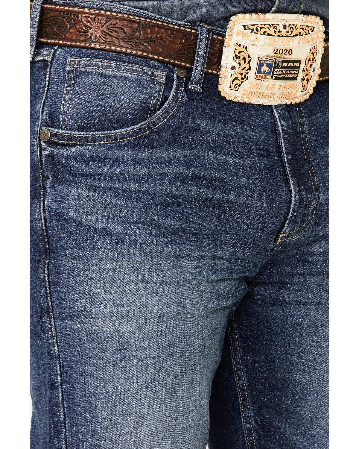 Wrangler 20X Men's Cynn Dark Wash Vintage Stretch Slim Bootcut Jeans 4 Wrangler 20X Men's Cynn Dark Wash Vintage Stretch Slim Bootcut Jeans - Image 2