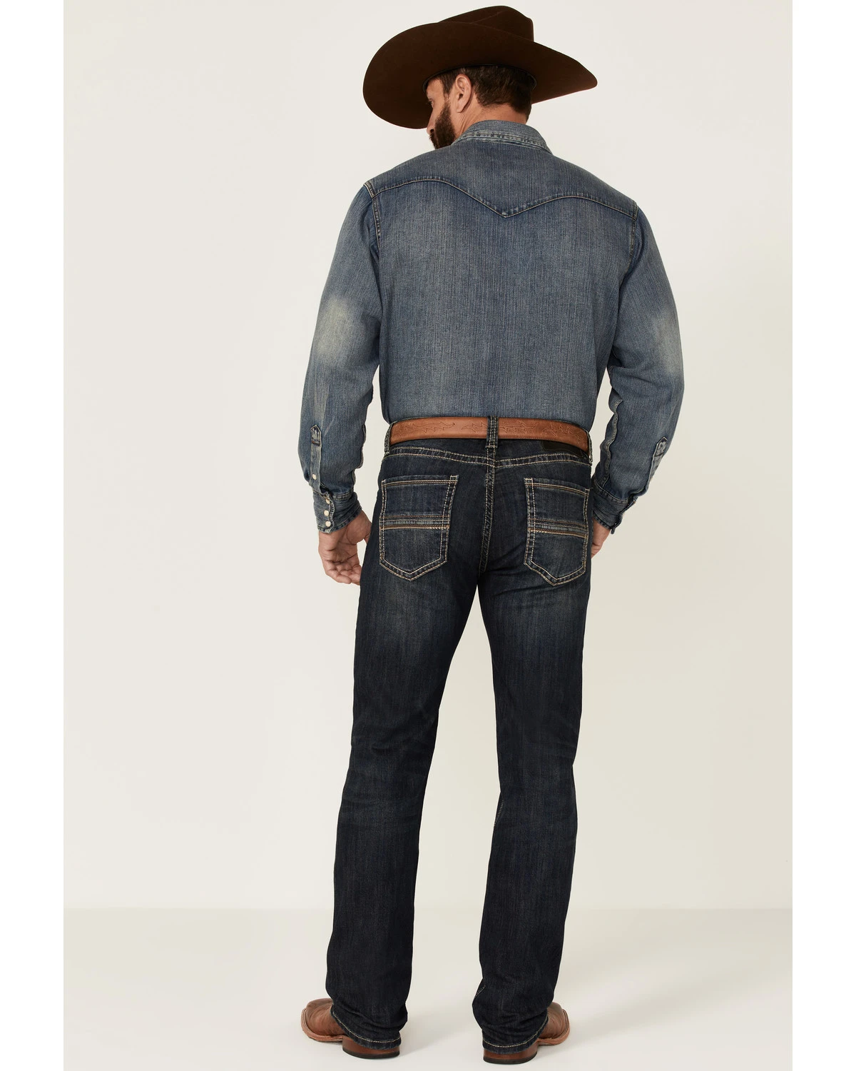 Rock & Roll Denim Men's Vintage Dark Revolver Stretch Slim Straight Jeans 3 Rock & Roll Denim Men's Vintage Dark Revolver Stretch Slim Straight Jeans