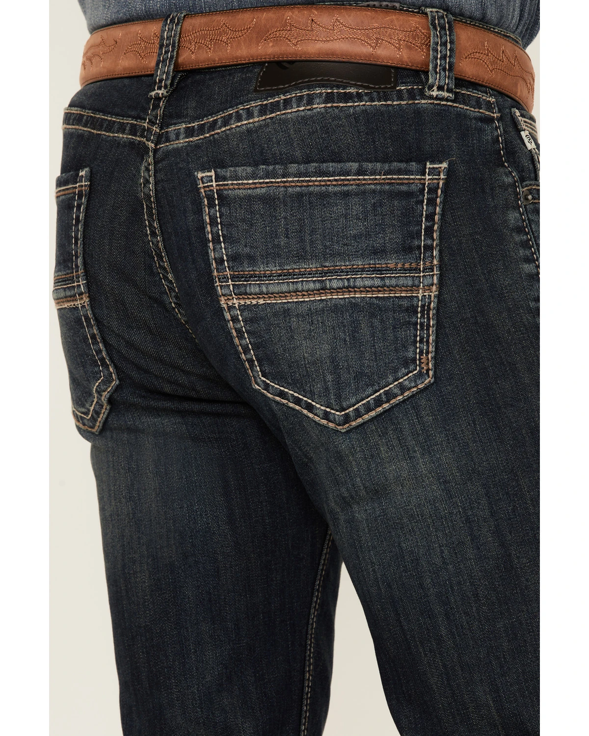 Rock & Roll Denim Men's Vintage Dark Revolver Stretch Slim Straight Jeans 4 Rock & Roll Denim Men's Vintage Dark Revolver Stretch Slim Straight Jeans - Image 2