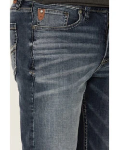 Moonshine Spirit Men's Diamond Hitch Medium Dark Wash Stretch Slim Straight Jeans -Gates Shop 2000351731 400 P3