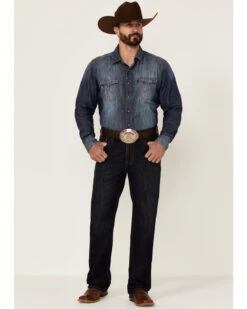 Rock & Roll Denim Men's Dark Wash Double Barrel Relaxed Straight Leg Jeans -Gates Shop 2000352156 400 P3