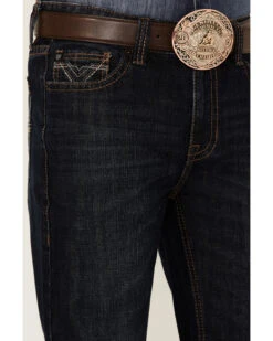 Rock & Roll Denim Men's Dark Wash Double Barrel Relaxed Straight Leg Jeans -Gates Shop 2000352156 400 P4
