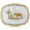 Montana Silversmiths Men's Right Cut Of The Rope With Christian Cowboy Belt Buckle -Gates Shop 2000355700 040 P1