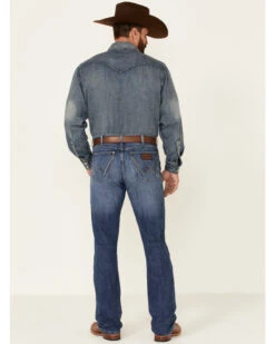 Wrangler Retro Men's Nightsky Medium Wash Stretch Slim Bootcut Jeans - Long -Gates Shop 2000358072 400 P3