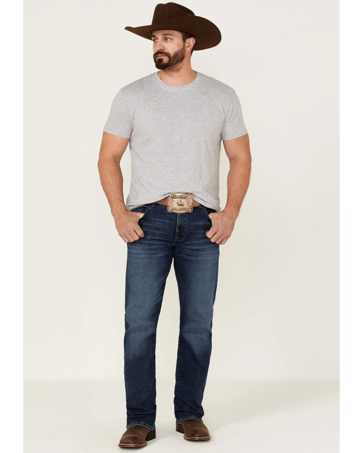 Wrangler Retro Men's Eastbrook Dark Wash Stretch Slim Bootcut Jeans 3 Wrangler Retro Men's Eastbrook Dark Wash Stretch Slim Bootcut Jeans