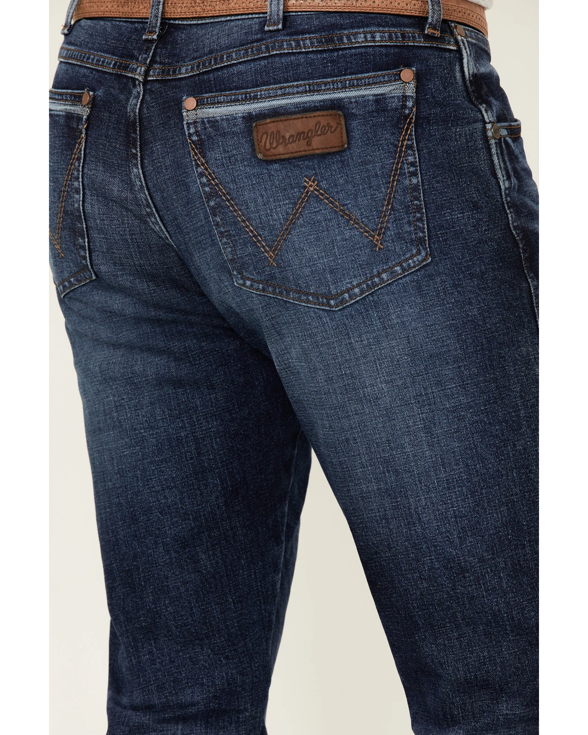 Wrangler Retro Men's Eastbrook Dark Wash Stretch Slim Bootcut Jeans 6 Wrangler Retro Men's Eastbrook Dark Wash Stretch Slim Bootcut Jeans - Image 4