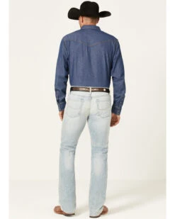 Cinch Men's Ian Light Stonewash Performance Stretch Slim Bootcut Jeans -Gates Shop 2000362747 402 P3