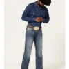 Cinch Men's Grant Medium Stonewash Broken Twill Performance Stretch Relaxed Bootcut Jeans -Gates Shop 2000362748 402 P1