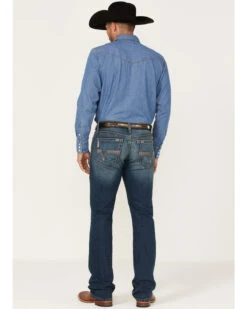 Cinch Men's Ian Dark Stonewash Performance Stretch Slim Bootcut Jeans -Gates Shop 2000362785 402 P3