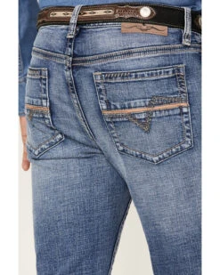 Cody James Men's Dice House Medium Wash Stretch Stackable Straight Jeans -Gates Shop 2000364920 414 P4