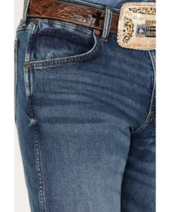 Wrangler Retro Men's Ferris Medium Wash Stretch Slim Straight Jeans -Gates Shop 2000365070 414 P2