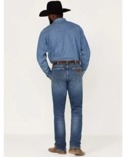 Wrangler Retro Men's Ferris Medium Wash Stretch Slim Straight Jeans -Gates Shop 2000365070 414 P3