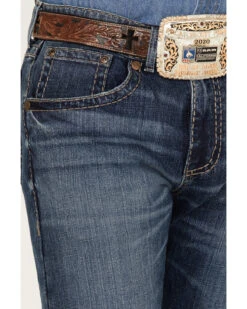 Rock 47 By Wrangler Cornflower Medium Dark Wash Stretch Slim Straight Jeans -Gates Shop 2000365078 415 P2