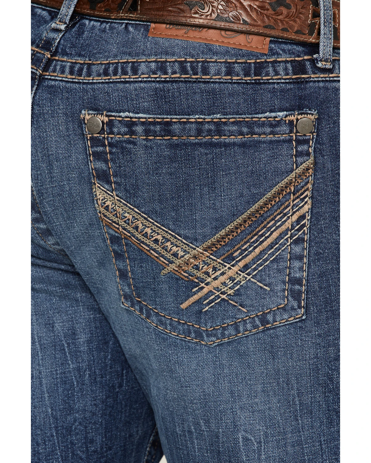 Rock 47 By Wrangler Men's Baltic Light Medium Wash Stretch Slim Bootcut Jeans 6 Rock 47 By Wrangler Men's Baltic Light Medium Wash Stretch Slim Bootcut Jeans - Image 4