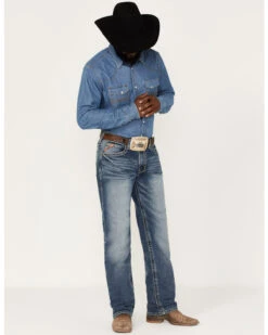 Ariat Men's M2 Dakota Wilson Medium Wash Stretch Relaxed Stackable Bootcut Jeans