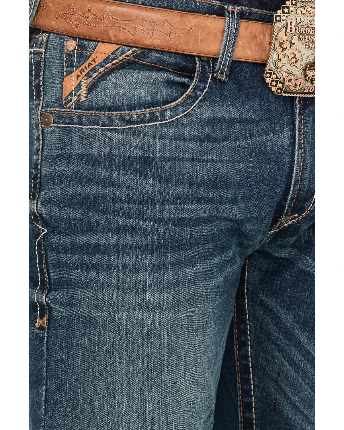 Ariat Men's M4 Cayman Ramos Medium Wash Relaxed Boot Stretch Denim Jeans 4 Ariat Men's M4 Cayman Ramos Medium Wash Relaxed Boot Stretch Denim Jeans - Image 2