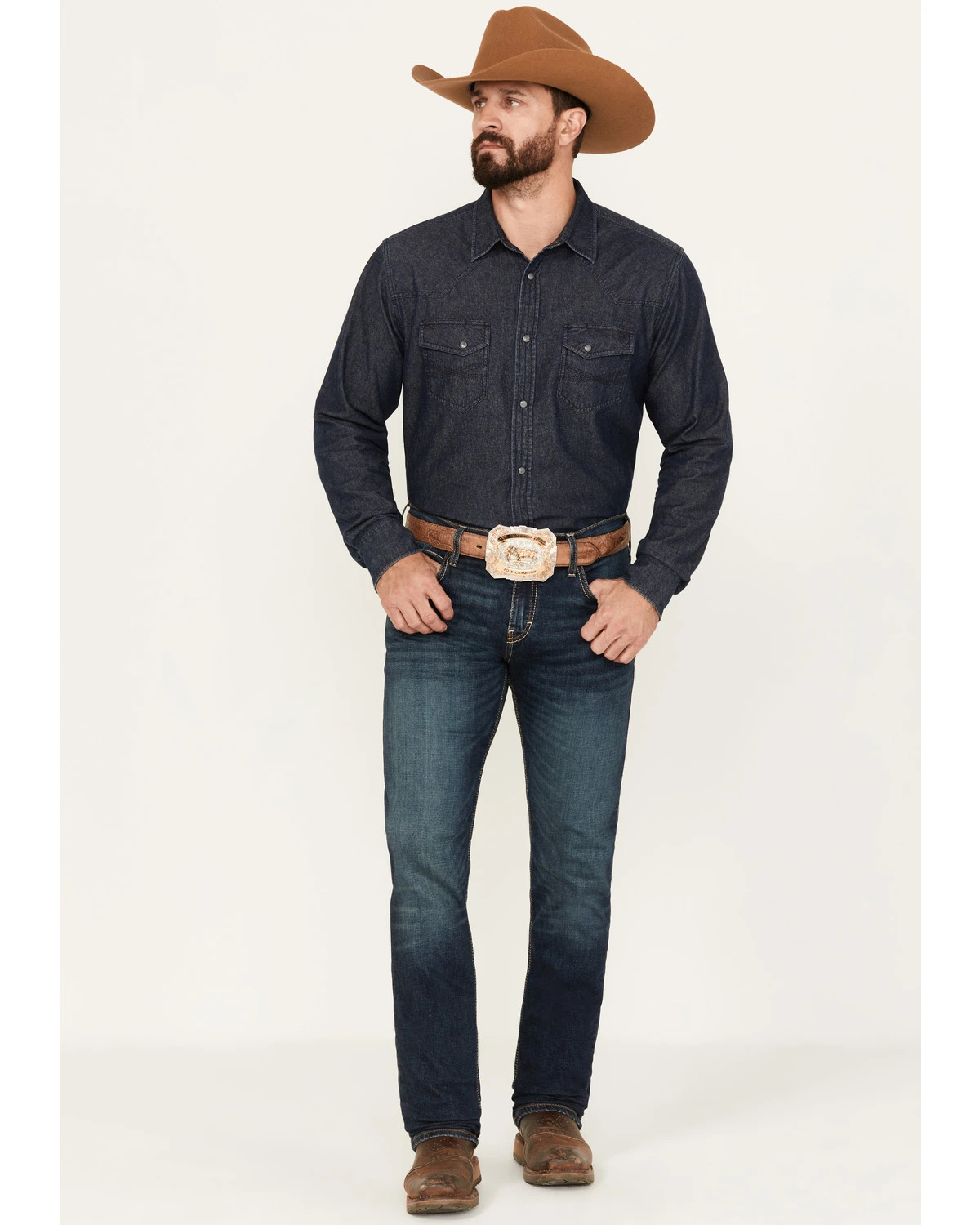 Ariat Men's M8 Morro Brawley Dark Wash Modern Slim Tapered Jeans 3 Ariat Men's M8 Morro Brawley Dark Wash Modern Slim Tapered Jeans