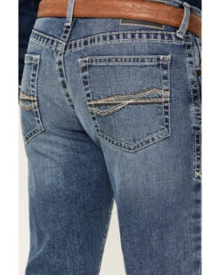 Ariat Men's M5 Fargo Bauer Medium Wash Low Rise Straight Leg Stretch Denim Jeans -Gates Shop 2000377340 400 P4