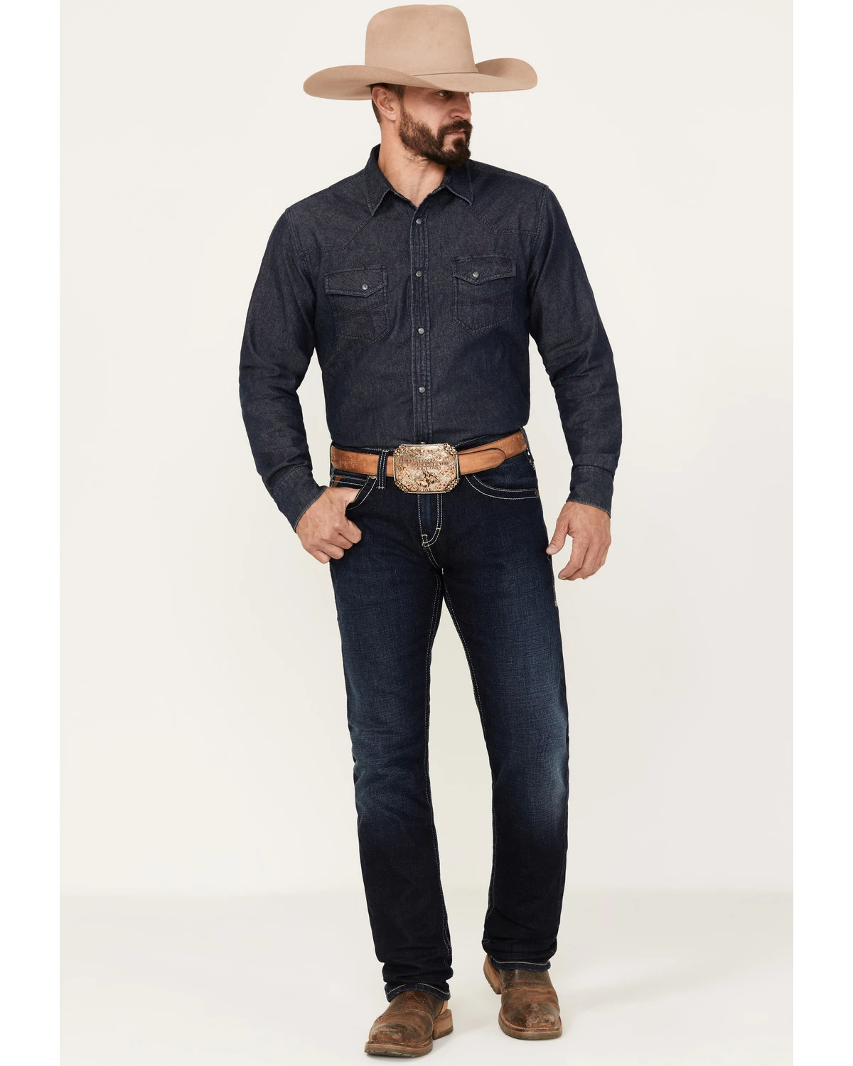 Ariat Men's M8 Ricardo Memphis Dark Wash Modern Slim Stretch Denim Jeans 3 Ariat Men's M8 Ricardo Memphis Dark Wash Modern Slim Stretch Denim Jeans