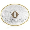 Montana Silversmiths Classic Western Oval Two-Tone Initial Belt Buckle - O -Gates Shop 2000396056 040 P1